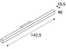 LED-Wandleuchte SLV Q-LINE, 42W 230V 3000K 3800lm IP20 schwarz