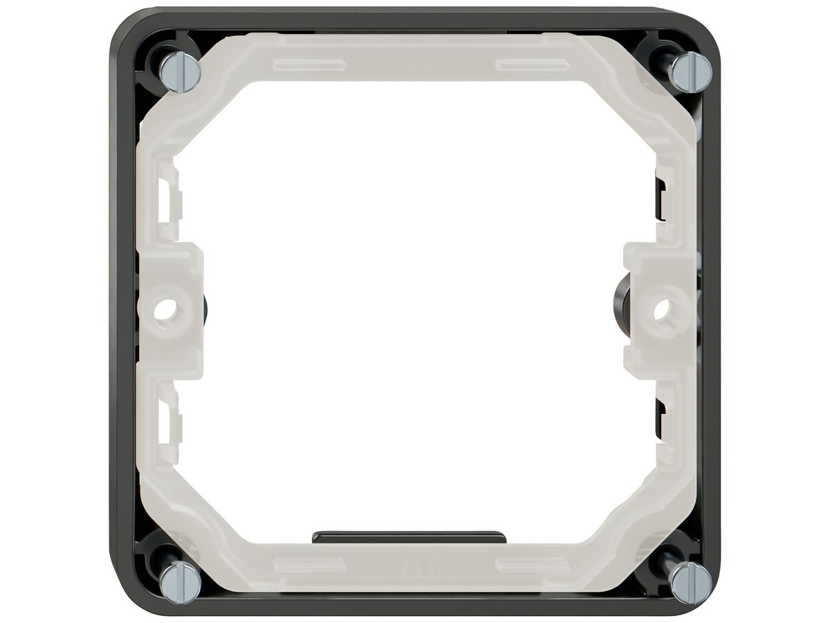 Aufsatzrahmen Feller NEVO SNAPFIX® 87×87×8.5mm schwarz