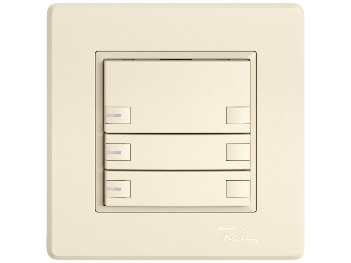 UP-KNX-Taster RGB EDIZIO.liv SNAPFIX® Temperaturfüh.RGB-LED 3×T 2-Tbed.cr