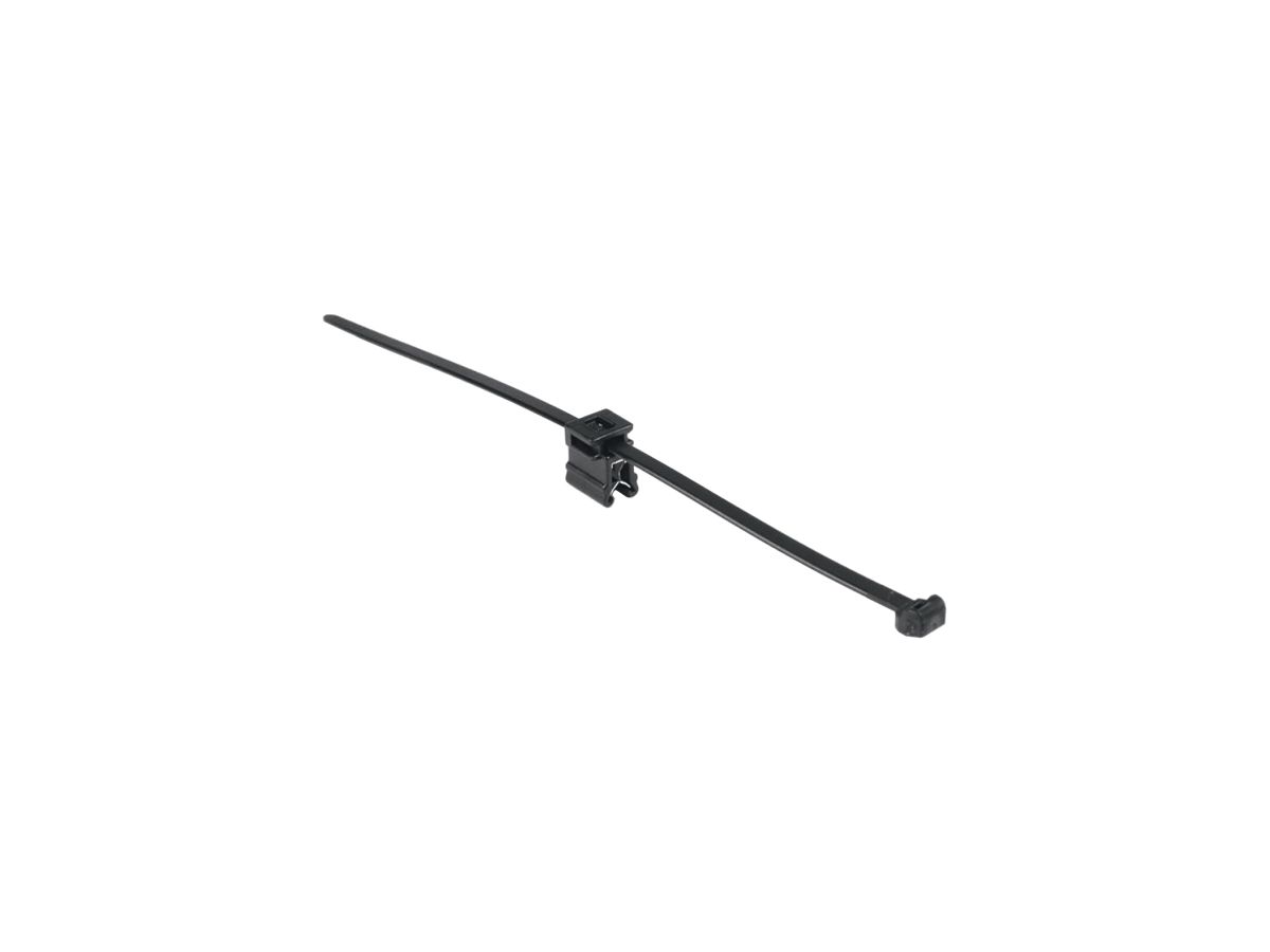 Kantenclip mit Kabelbinder EdgeClip T50ROSEC4B, oben lotrecht 1…3mm PA66W
