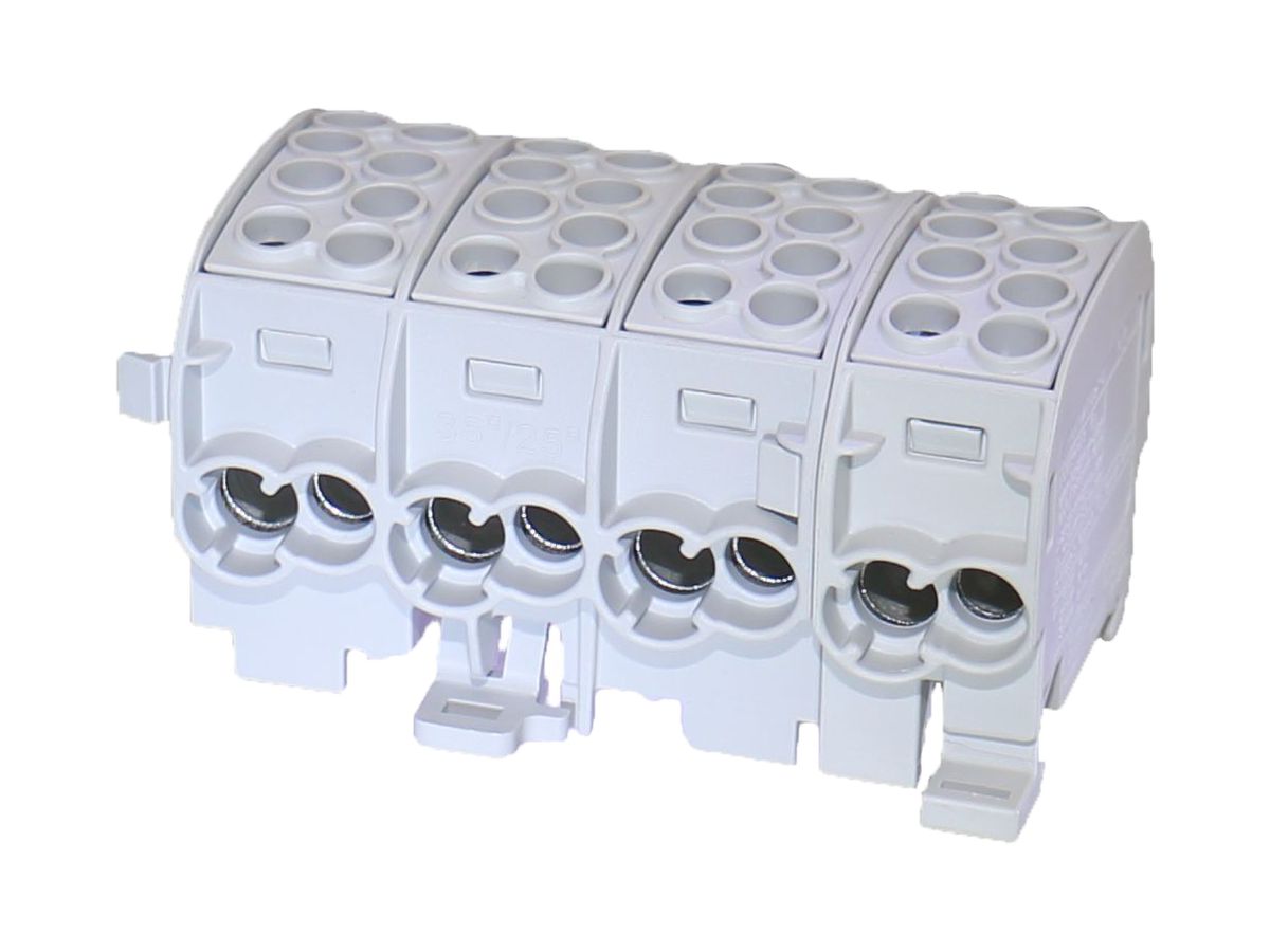 Verteilerblock Typ C 8×35/8×25mm² 125A Alu-CU grau
