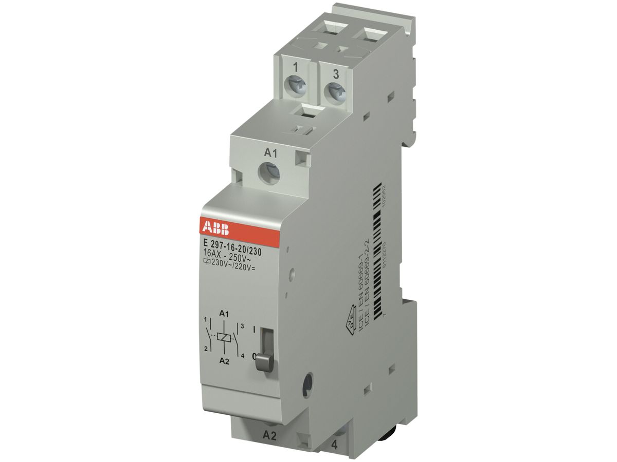 Installationsrelais ABB 16A 2S Spule 230V AC/DC