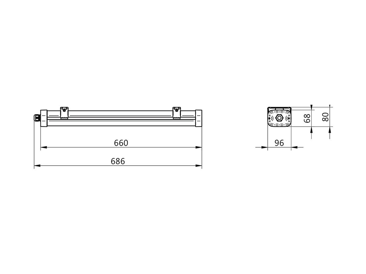 LED-Feuchtraumleuchte Philips Pacific Pro WB DALI 14.4W 2300lm 4000K
