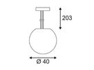 Pendelleuchte SLV ROTOBALL 40 E27 24W IP20 weiss