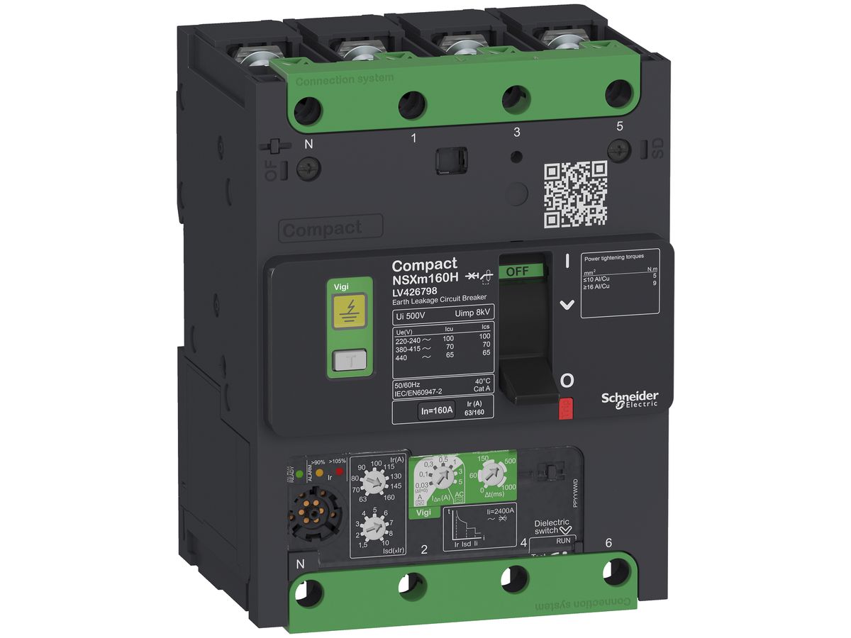 Leistungsschalter Schneider Electric NSXm100H Vigi 100A 4P 70kA SS