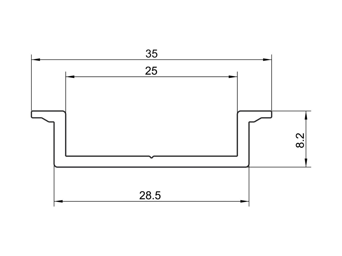 Apparateschiene Almatec AN 35.10 L=3m