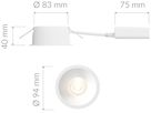 LED-Downlight Plejd DWN-02-B 8W 515lm 2200…4000K IP44 DIM Ø94mm schwarz