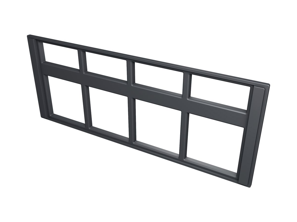Blende R&M 415 45×45+45×22.5 4+4 Ports, schwarz