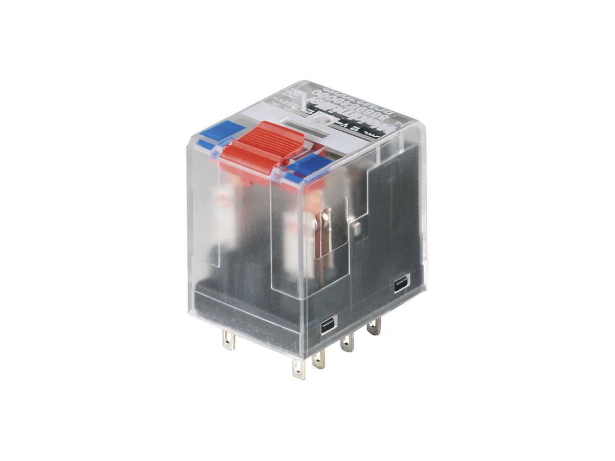 Relais WM RCM270R12 2CO AgNi 10.8…13.2VAC 12A/240VAC Prüftaste