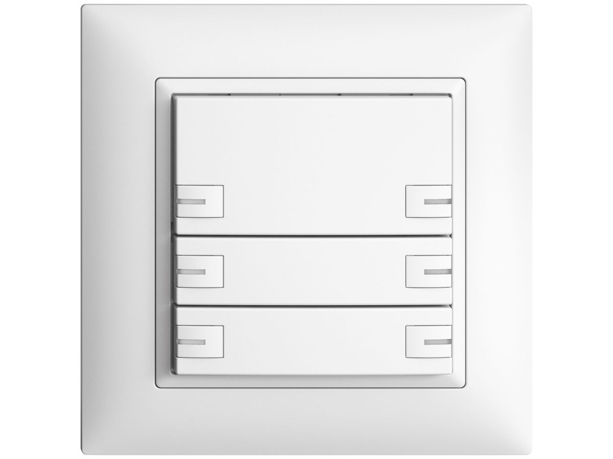 UP-Taster KNX 6-fach EDIZIOdue weiss RGB mit LED