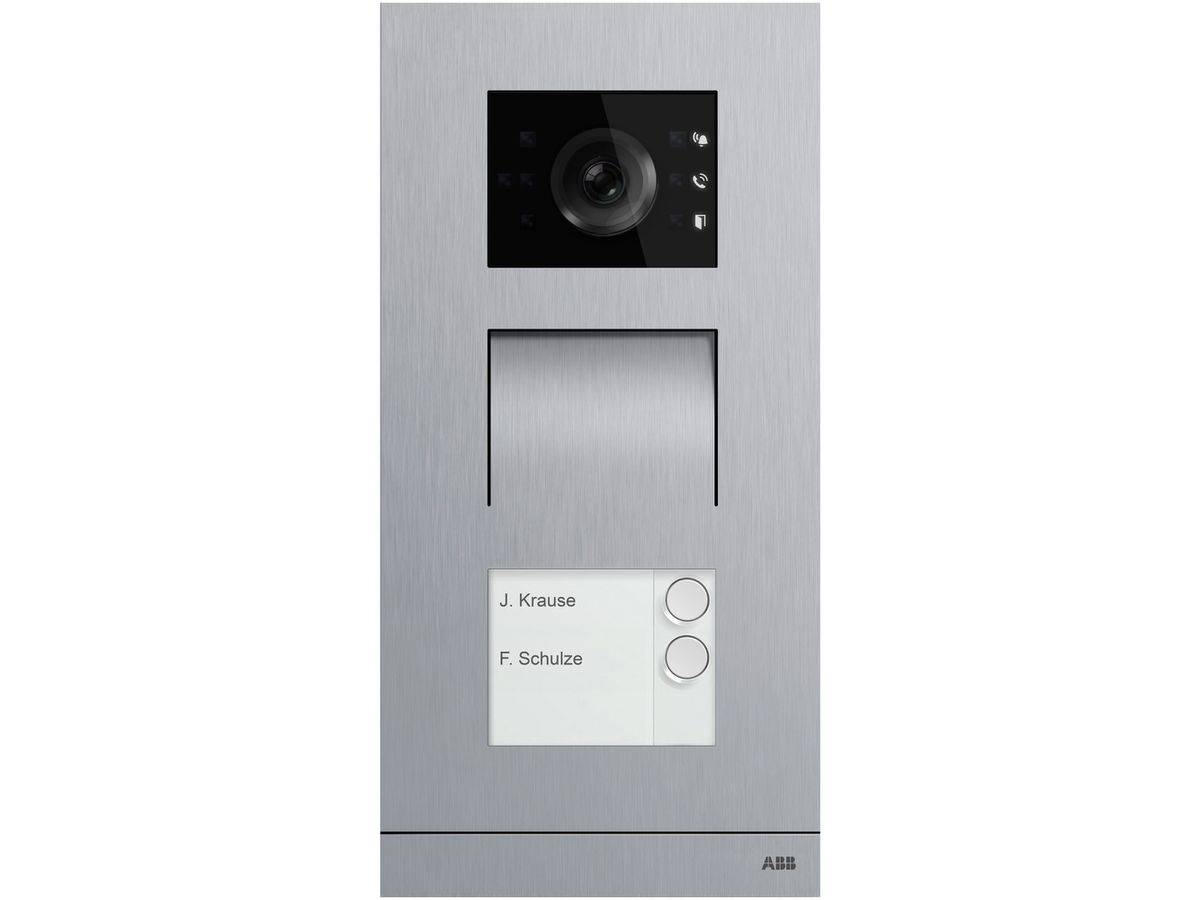 Video-Türstation ABB-Welcome A21381P2-S-04 2×Taste stahl 277×135×43mm