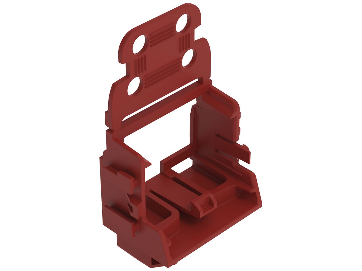 Befestigungsadapter WAGO 221 mit Zugentlastung 10L×4mm² TH15 rot