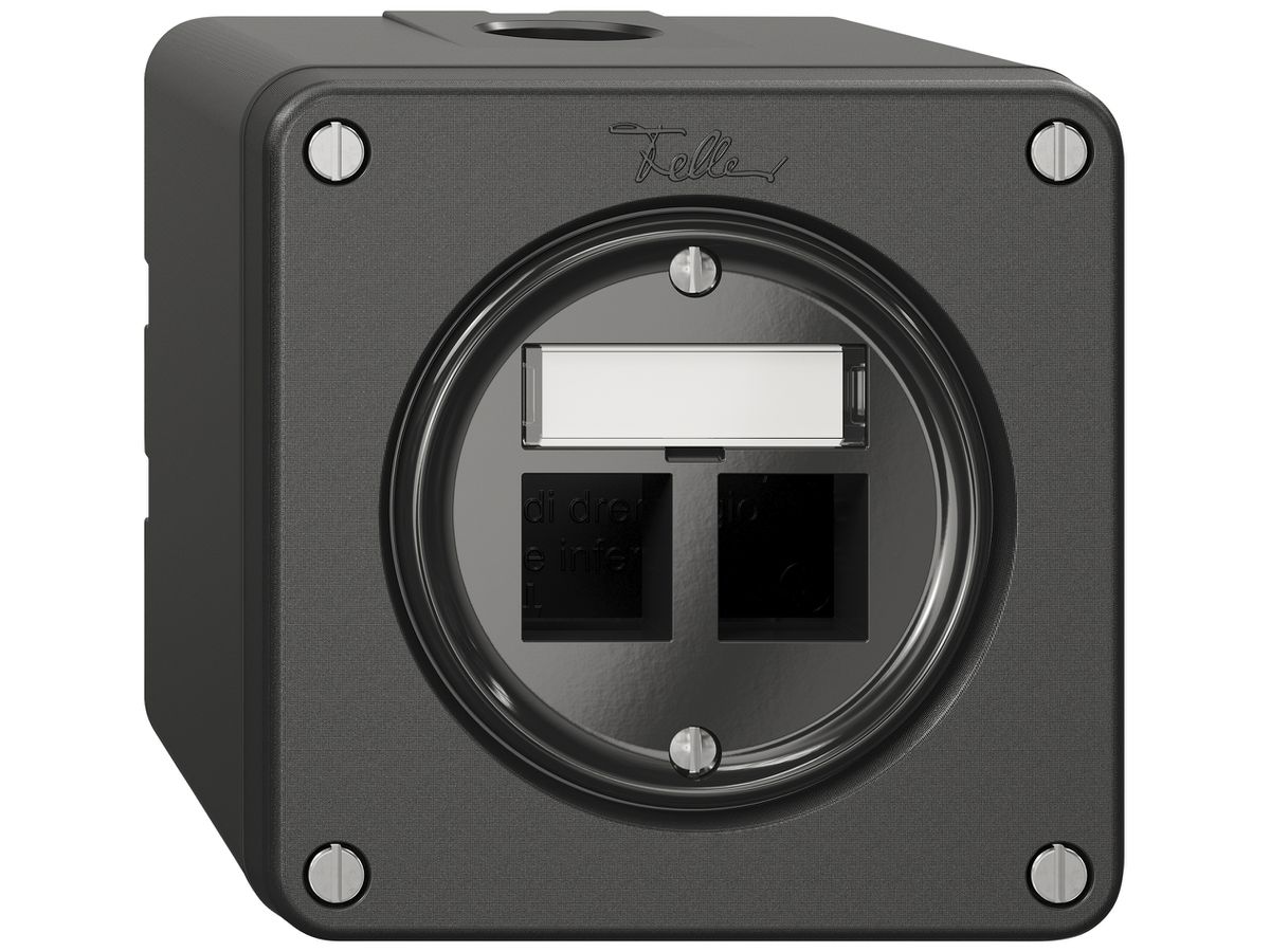 AP-Montageset NEVO Keystone SNAPFIX® für 2 Buchsen 87×87mm sz