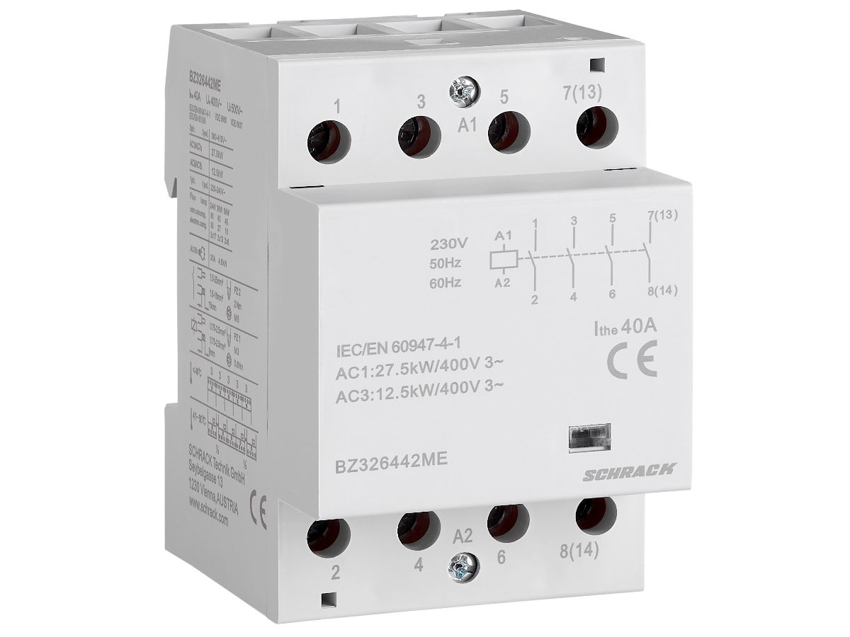 REG-Schütz ME Schrack 40A 4S - 230V 3TE