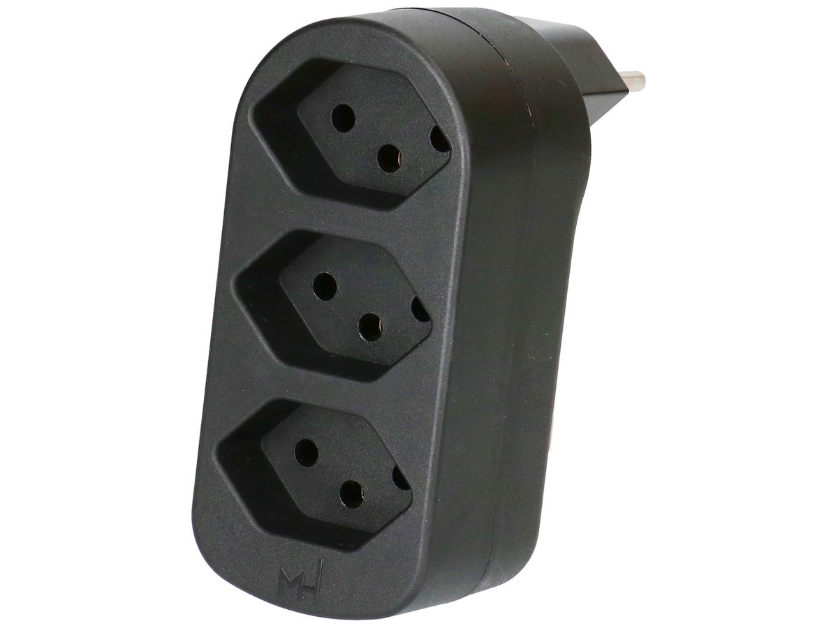 Mehrfach-Stecker MAX HAURI ADAPT SPLIT 10A 3×T13 sz