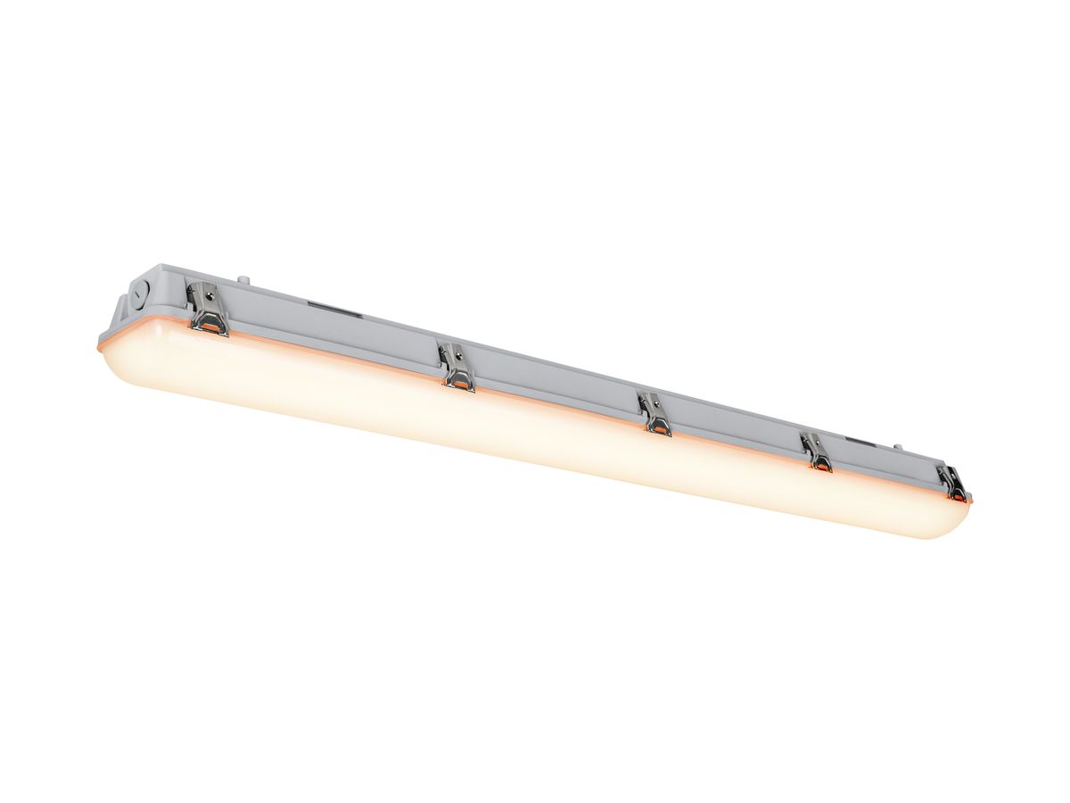 LED-Decken-/Wandleuchte SLV IMPERVA 120 CW 40W 4200lm 3000K IP66 1200mm grau