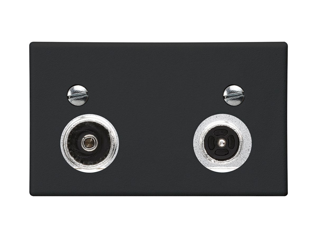 FLF-Antennendose Hager R-TV 19dB 2GHz schwarz