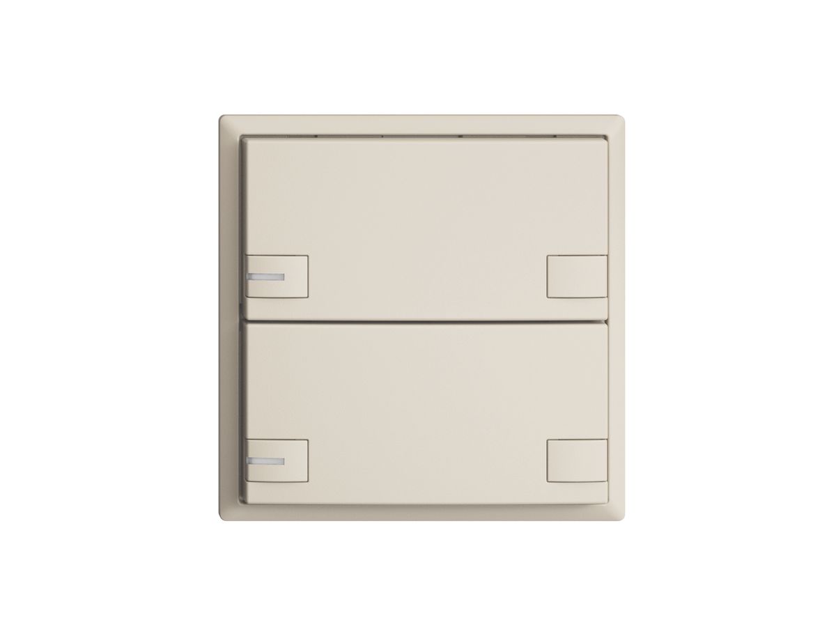 UP-Taster KNX 2-fach EDIZIOdue colore crema RGB mit LED