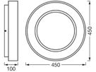 LED-Decken-/Wandleuchte LEDVANCE SUN@HOME 450 18.5W 500lm 922…950 Ø450mm Silber