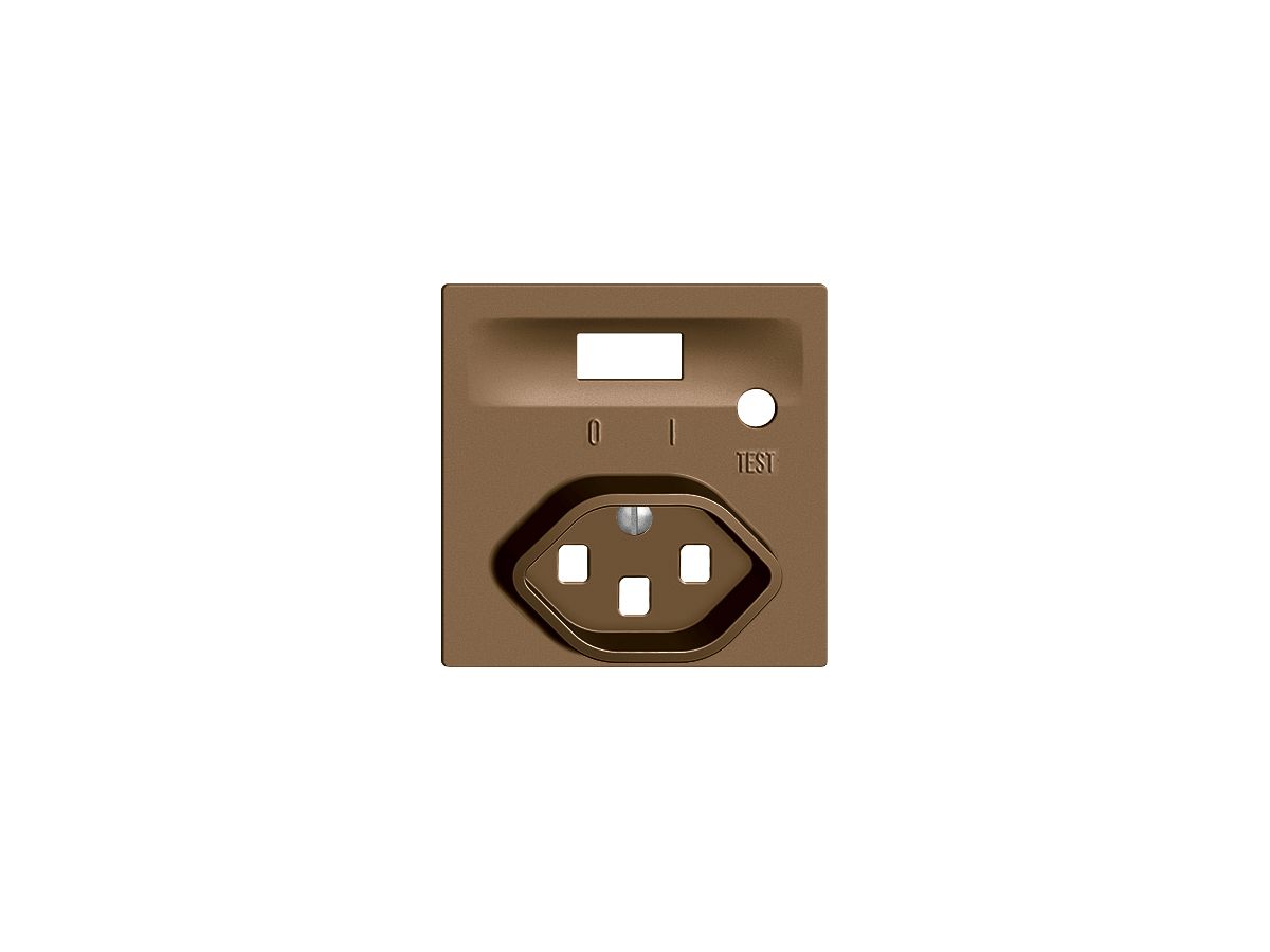 Frontset EDIZIOdue zu FI-Steckdose coffee