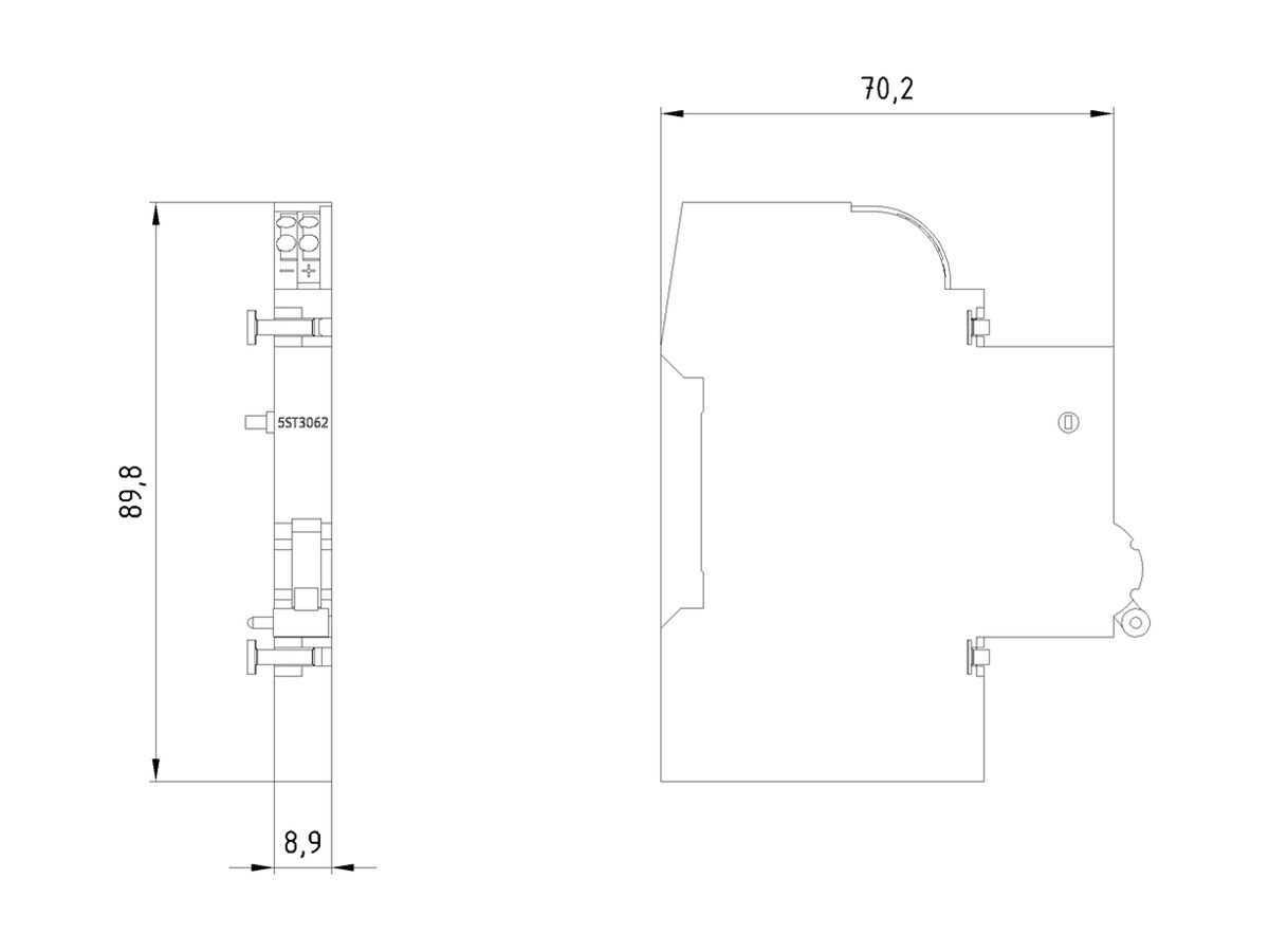 RF-Hilfs-/Fehlersignalschalter Siemens SENTRON 5ST3 COM, für 5TL1
