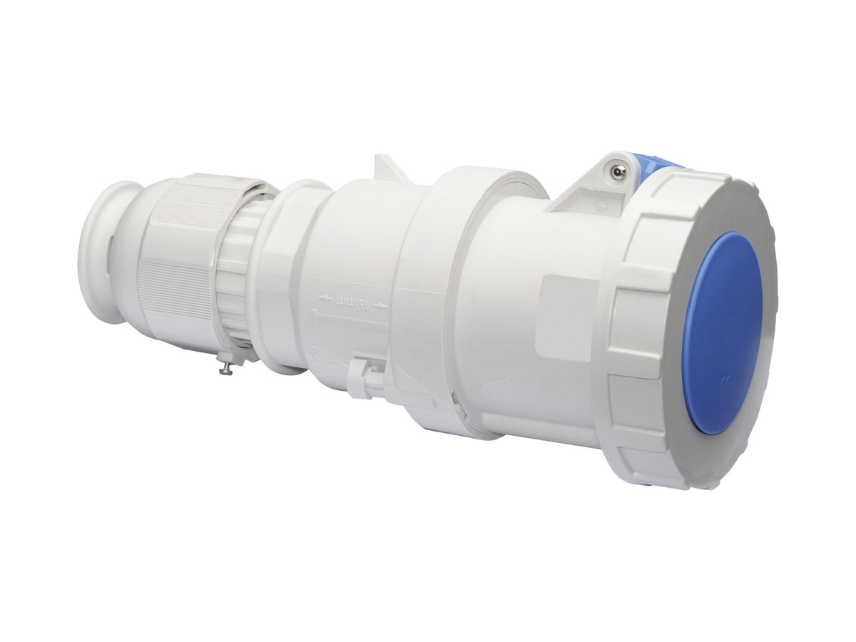 Kupplung CEE Bals 3P 63A 230V 6h blau IP67 vernickelt SK, TE-Plus