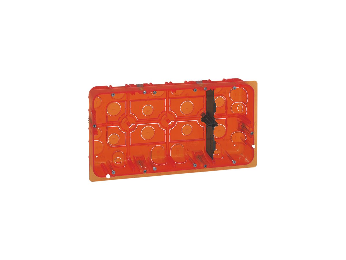Einlasskasten BATIBOX 2×10mod. Universal T=50mm orange