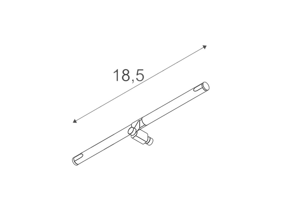 Lampenhalter SLV COSMIC für TENSEO, GX5.3 35W schwenkbar 2 Stück IP20 chrom