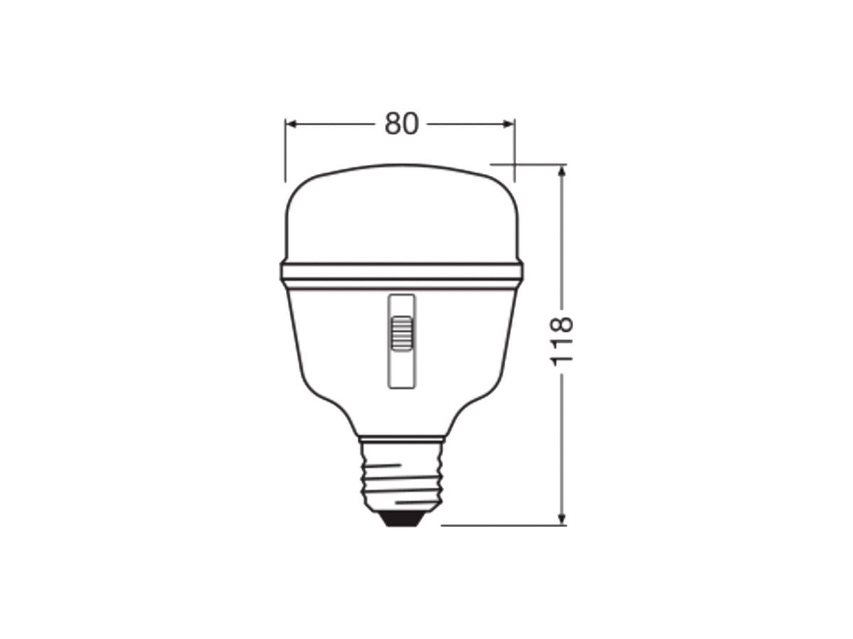 LED-Lampe LEDVANCE GROW T E27 20W 650lm klar Ø80×118mm Pflanzenlicht