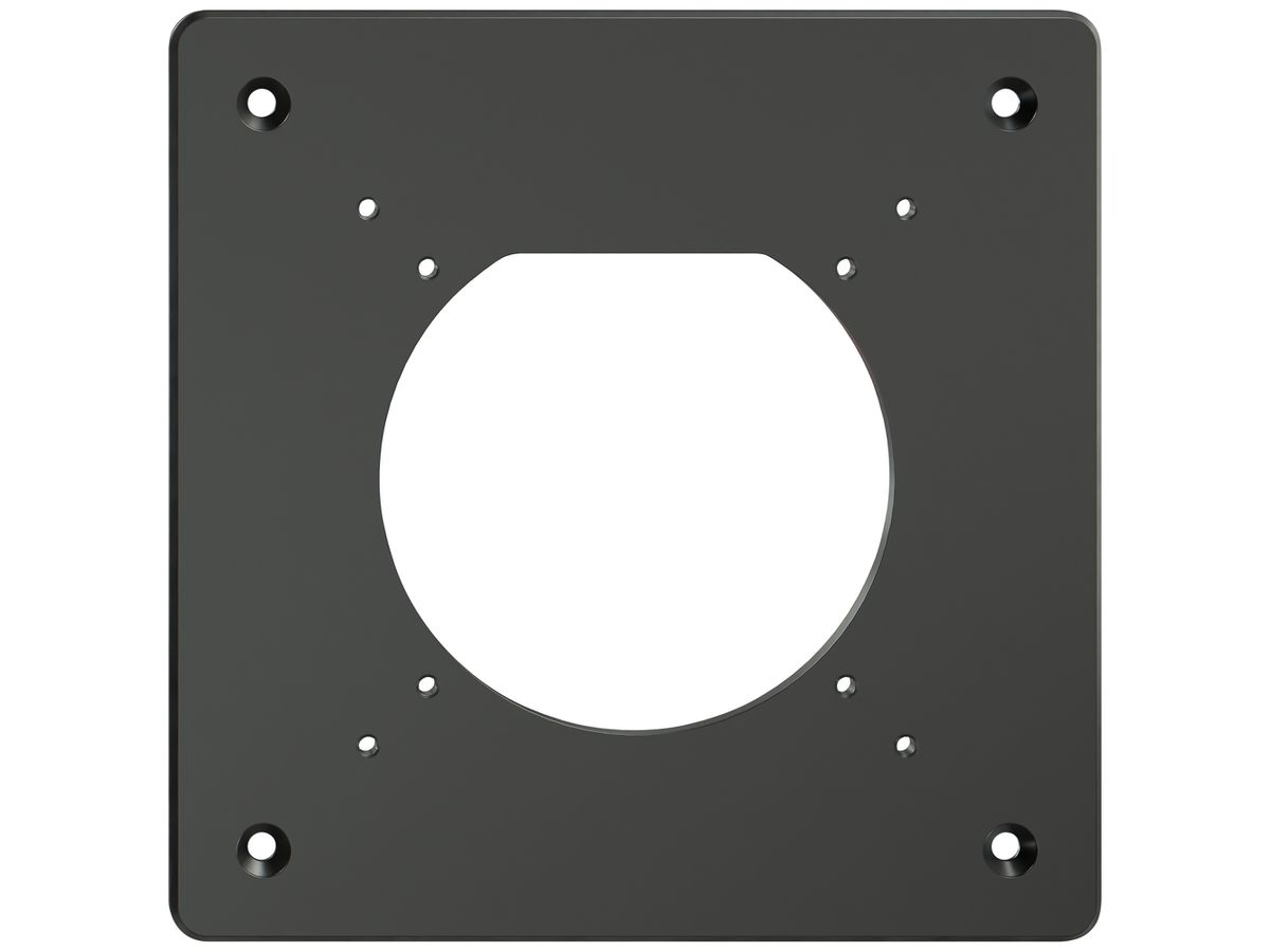 Montageplatte Feller NEVO SNAPFIX® 1×1 Ø69mm 125×125mm schwarz