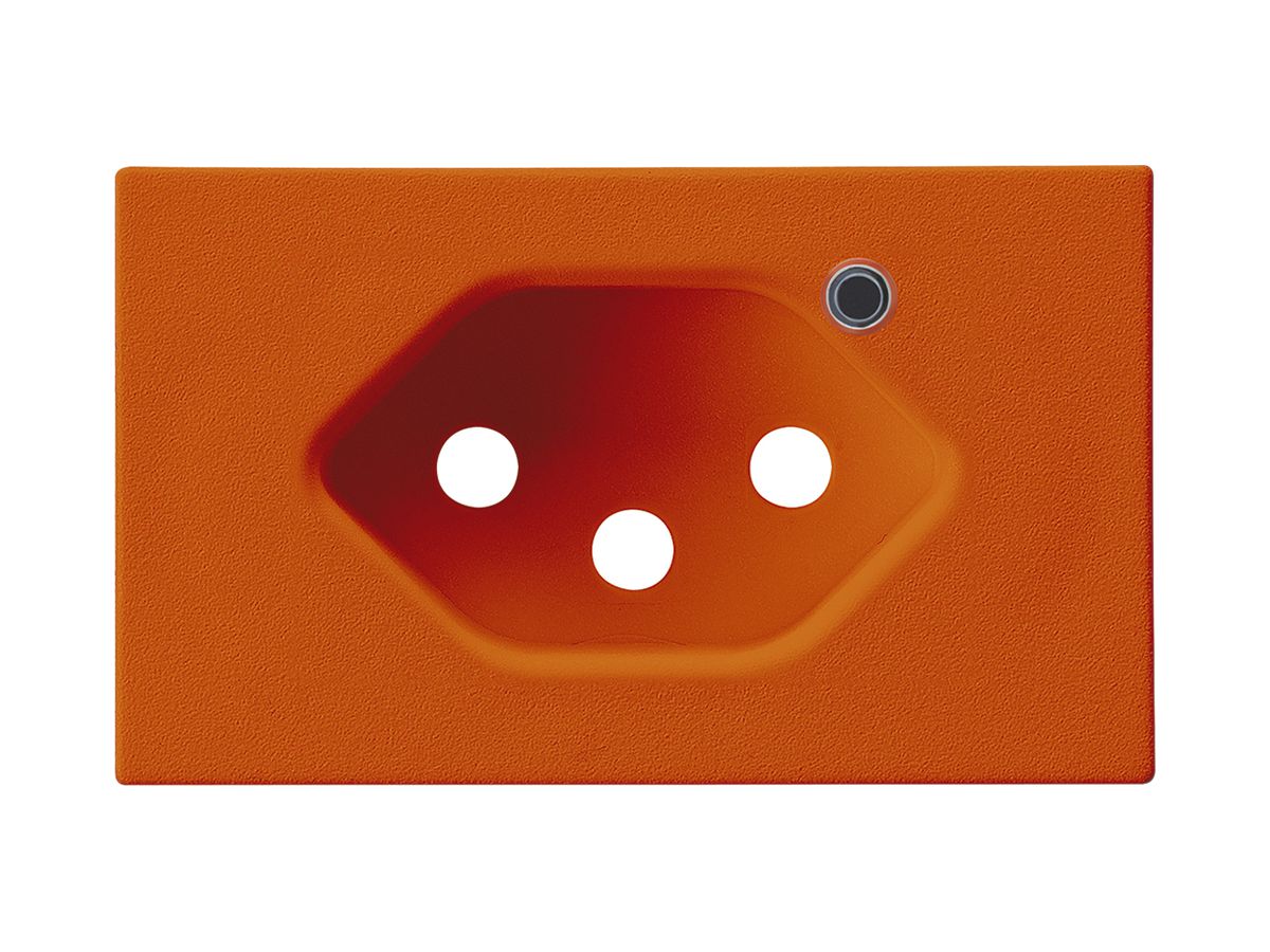 Frontplatte Hager FLF Gr.I (3/5) für 1×Typ 13 beleuchtet mit Rastfeder orange