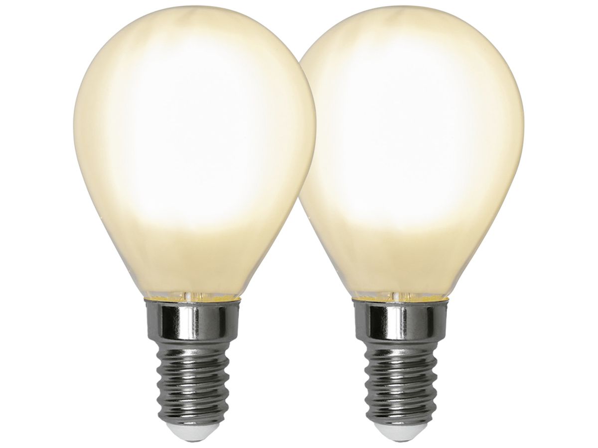 LED-Lampe E14 4.5W 470lm 2700K opal Ø45×80mm Duo Pack