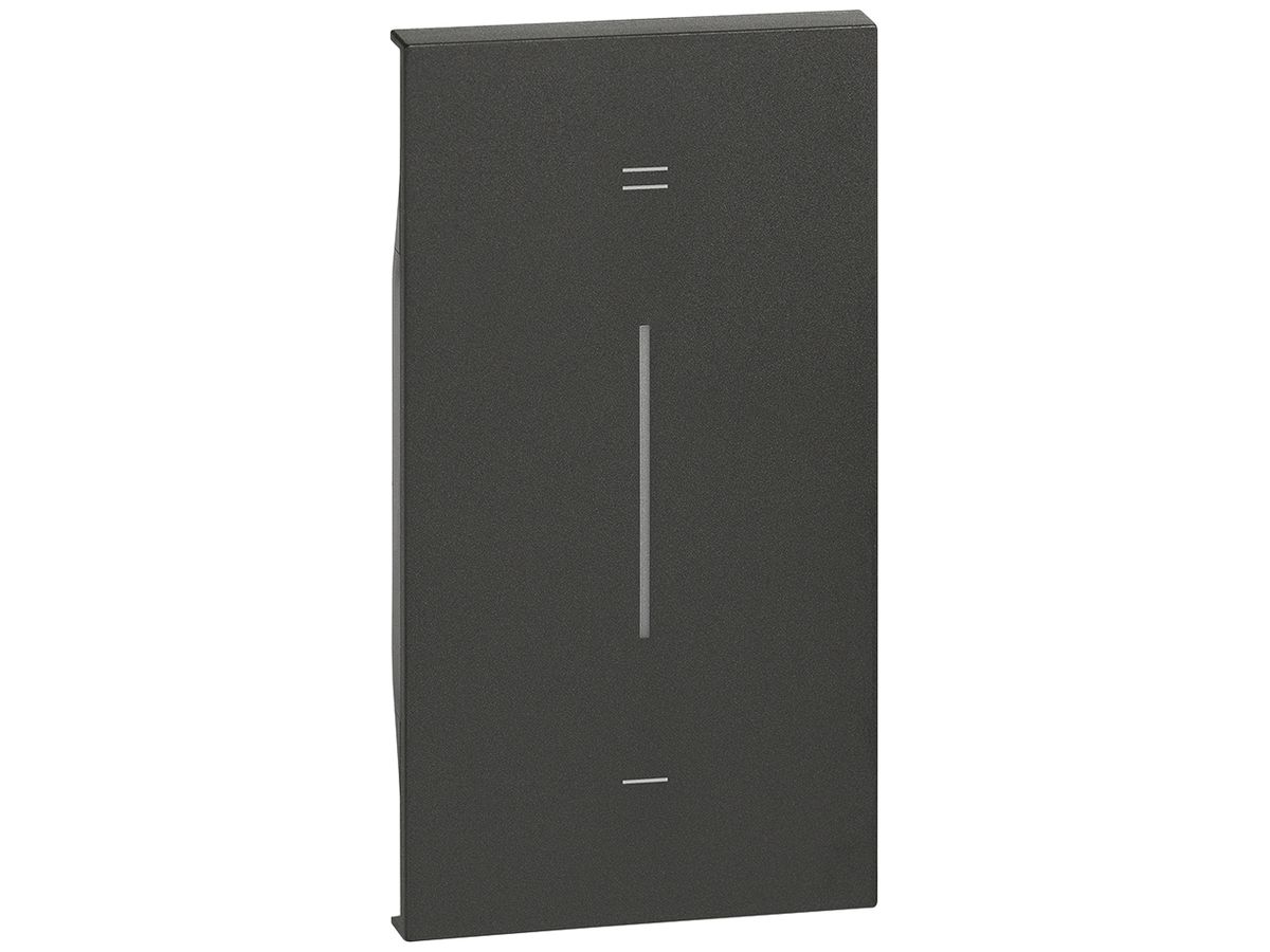 Tastenabdeckung Living Now 2 Module für Tasten MyHOME bel.m.Aufdruck +/- schwarz