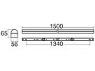 LED-Lichtleiste SLV BATTEN P 48W 7250lm 830/840/850 DALI 1500mm weiss