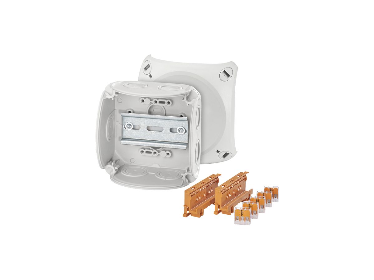 AP-Kabelabzweigkasten Hensel 1.5…4 mm², 5×3 Leiter Verbindungsklemmen