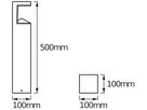 LED-Wegeleuchte LDV ENDURA STYLE PYRAMID 9W 600lm 830 500mm Edelstahl
