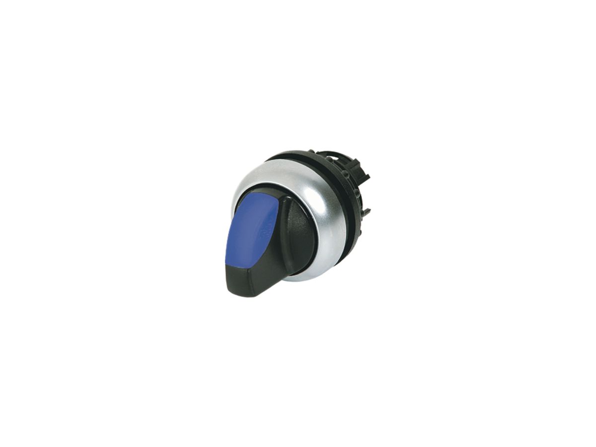 Leucht-Knebelgriff ETN RMQ 2 Stel.tastend schwarz-blau, Ring verchromt