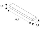 Stabilisator Längsverbinder SLV für 1-Phasen Stromschiene, Nickel matt