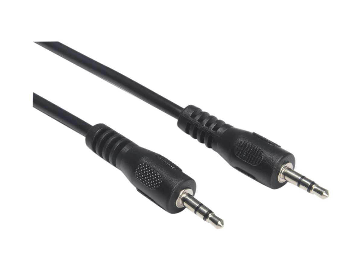 Analoges Audiokabel CeCoNet, Jack 3.5mm ↔ Jack 3.5mm, AWG28, schwarz, 5m