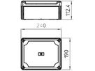 Kabelabzweigkasten Bettermann geschl. 240×190×115mm mit Deckel transparent