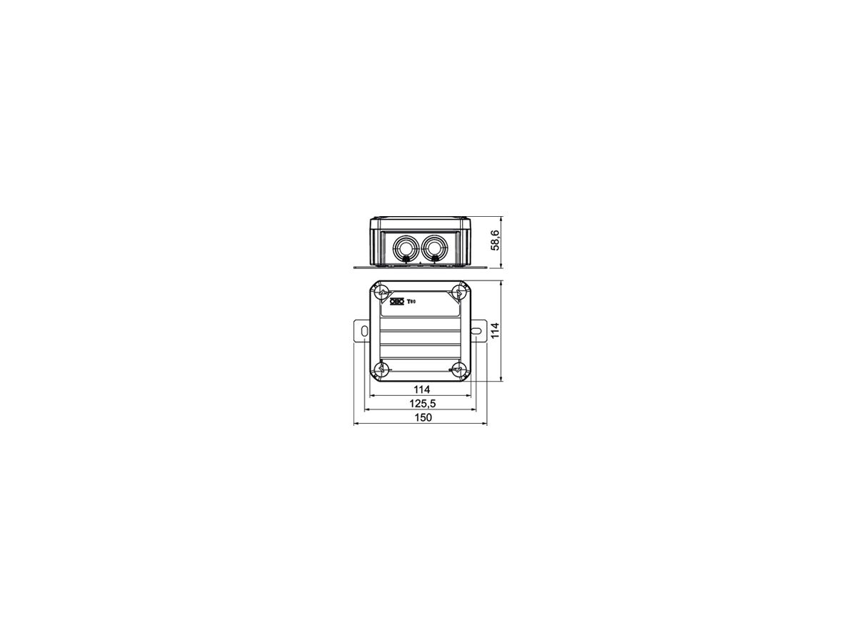 Kabelabzweigkasten Bettermann FireBox T60ED 06A E30…E90 114×114×57mm 5×6mm²