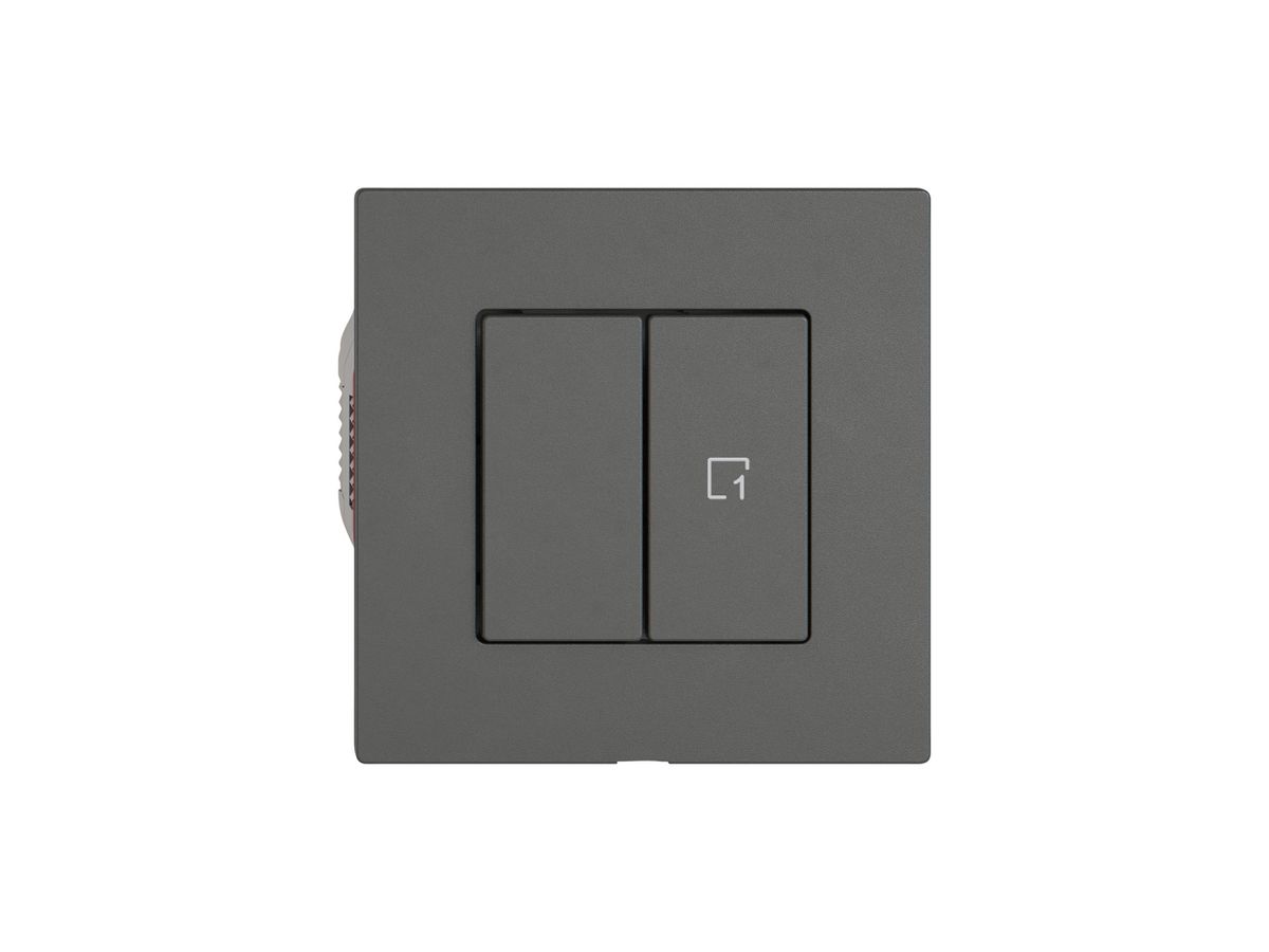 Druckschalter EDIZIO.liv Wiser SNAPFIX® 1 Szene 2 Tasten WLAN dgu