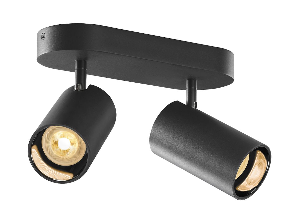 Spot SLV ASTO TUBE GU10 2×10W Ø70×125mm schwarz