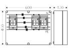 NH-Gehäuse Hensel Mi, 3×3×NH00, mit Sammelschiene, 400A, 5-polig