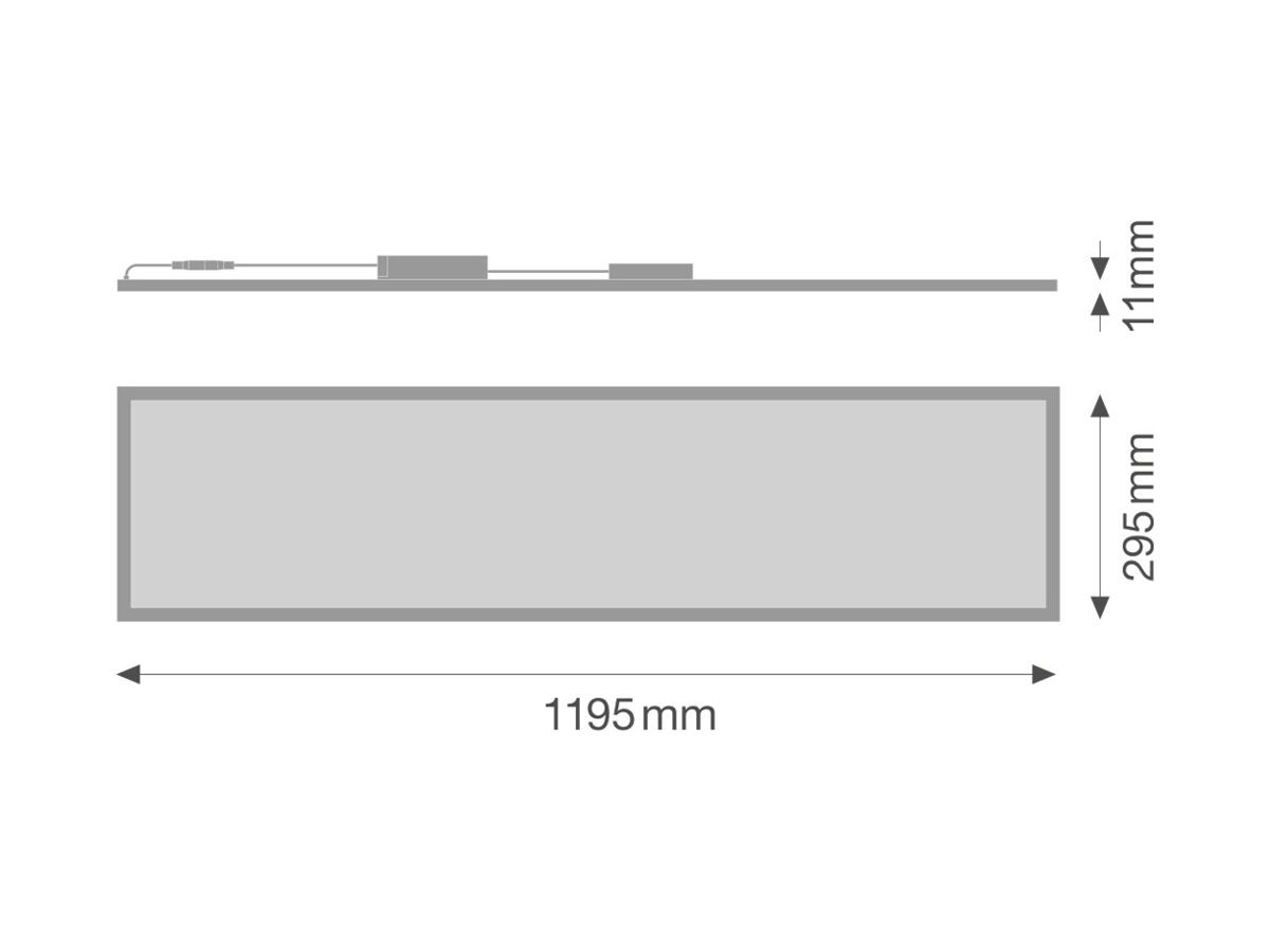 LED-Panelleuchte LEDVANCE BIOLUX HCL 37W 4100lm 2700…6500K 1195×295mm