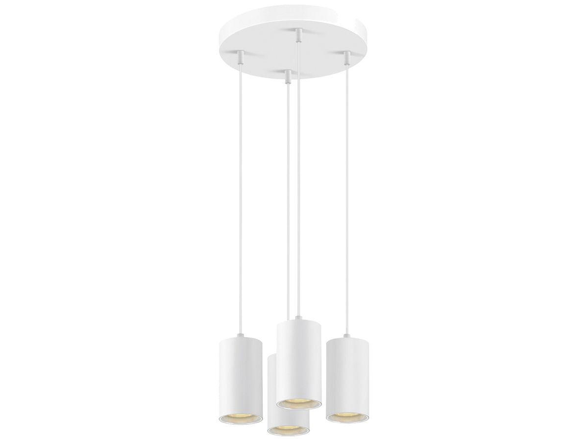 Pendelleuchte SLV ASTO TUBE GU10 4×10W direkt Ø70×125mm weiss