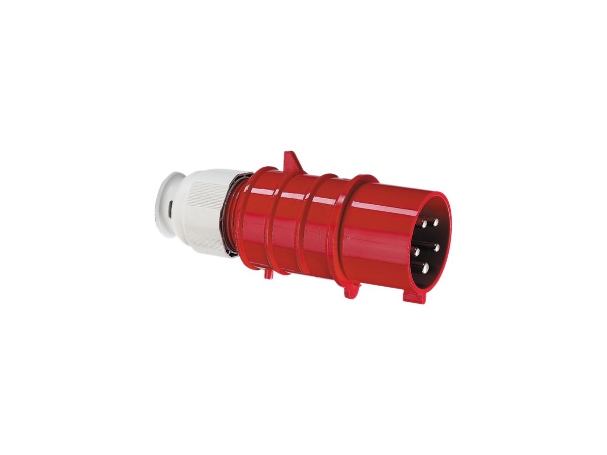 Stecker CEE Bals 5P 32A 400V 6h rot IP44 vernickelt QC.TE-Plus