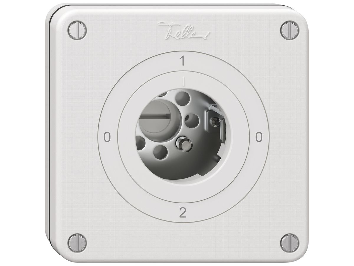 UP-Schlüsselschalter NEVO SNAPFIX® Umschalter 16A 400V 0-1-0-2 ws