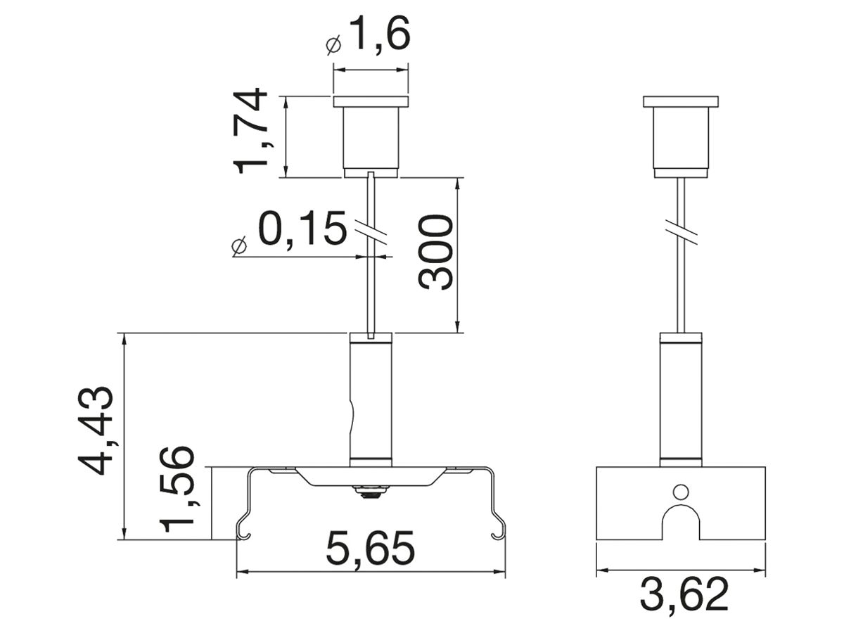 Seilabhängung SLV EASYLIGHT SCK 3000mm Edelstahl Edelstahl