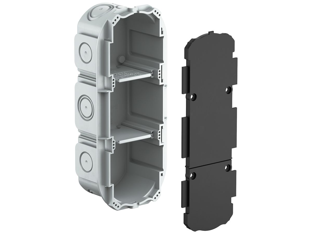 UP-Einlasskasten AGRO Gr.I 1×3 mit Trennwand